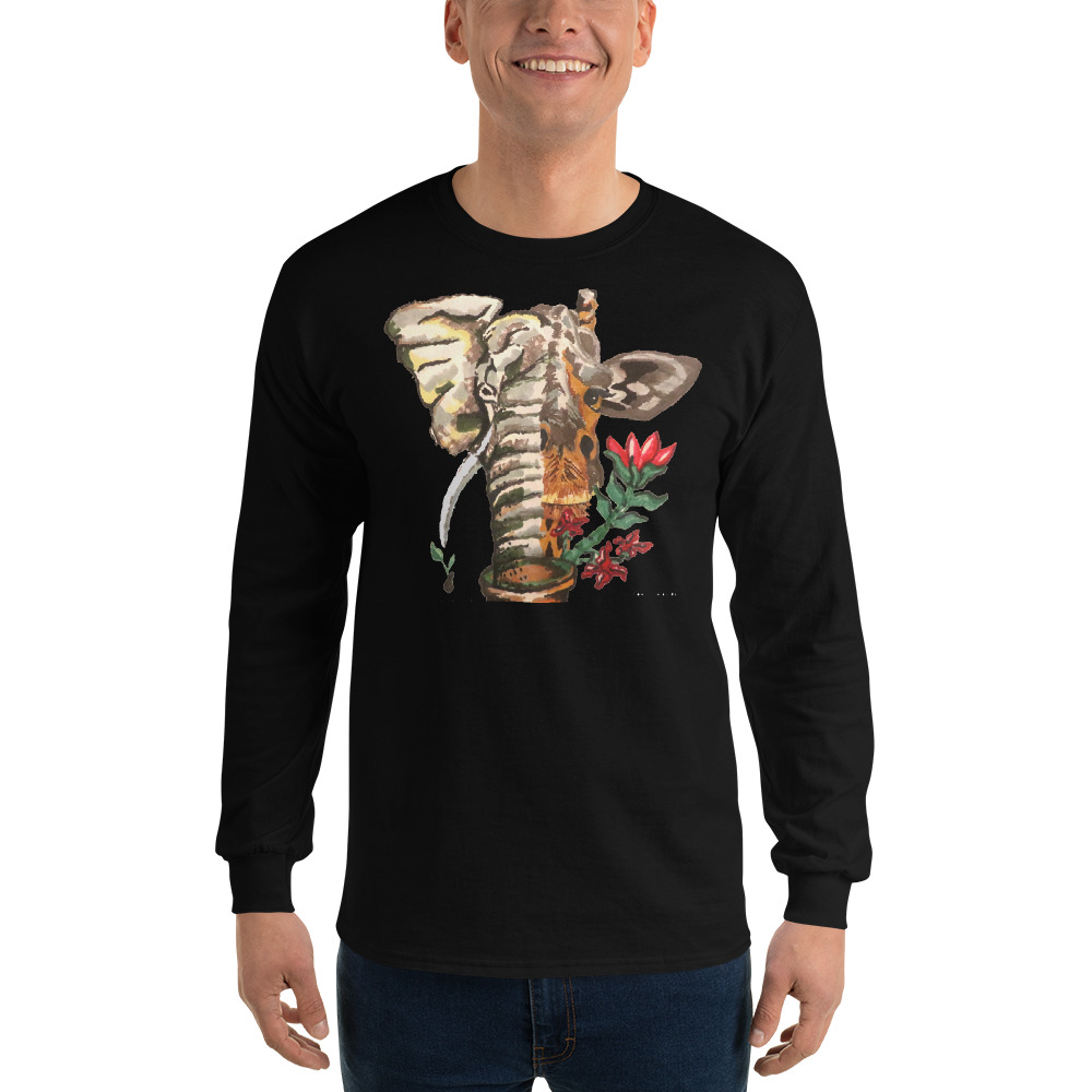 "Eleraffe the Exotic" men's Long Sleeve Shirt