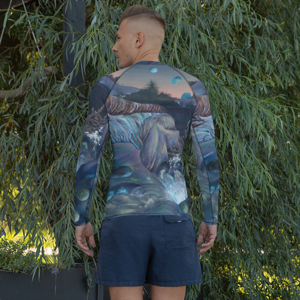 "Planets and Peals" Men's Rash Guard - Image 2