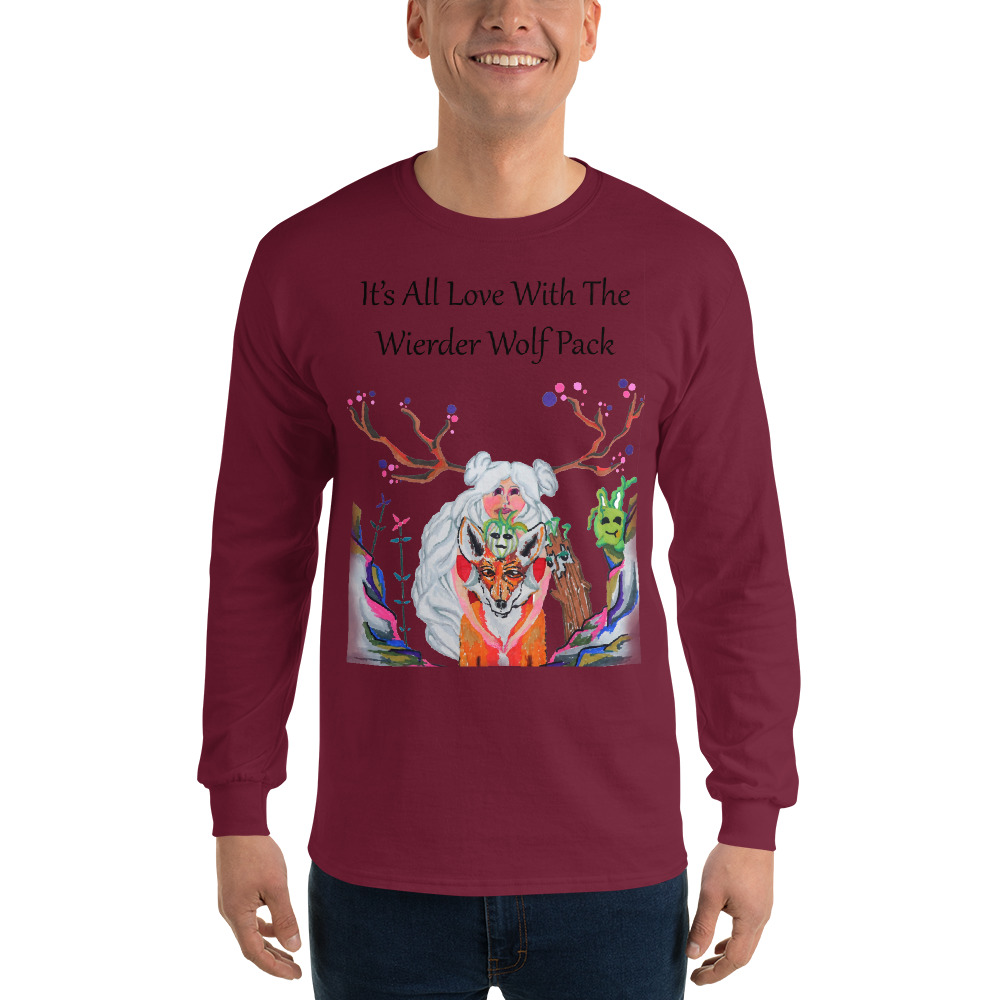 "The Wolfpack Plus One" Men's Long Sleeve Shirt - Image 2