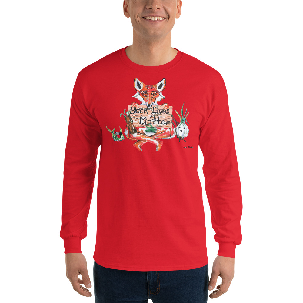 "A Friendly Reminder" Men's Long Sleeve Shirt - Image 2