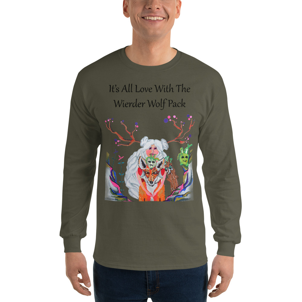 "The Wolfpack Plus One" Men's Long Sleeve Shirt - Image 5