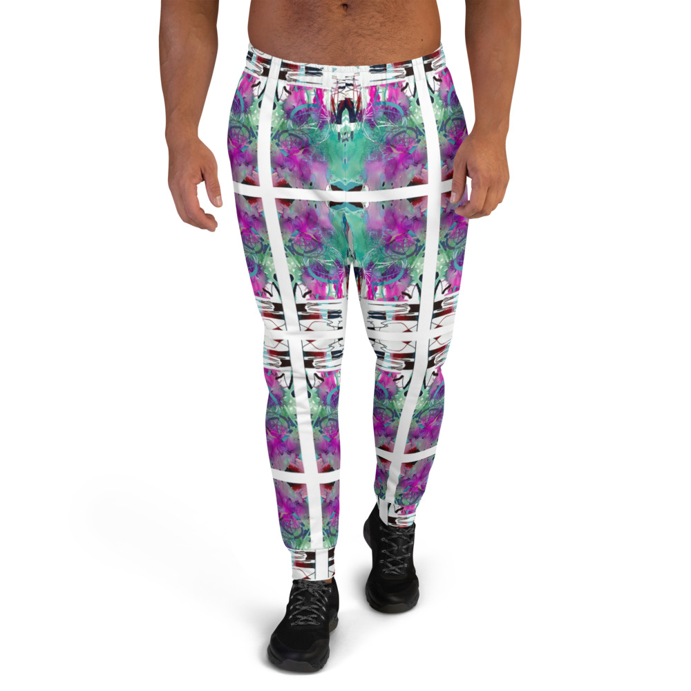 joggers-Striped Erosion, all over print