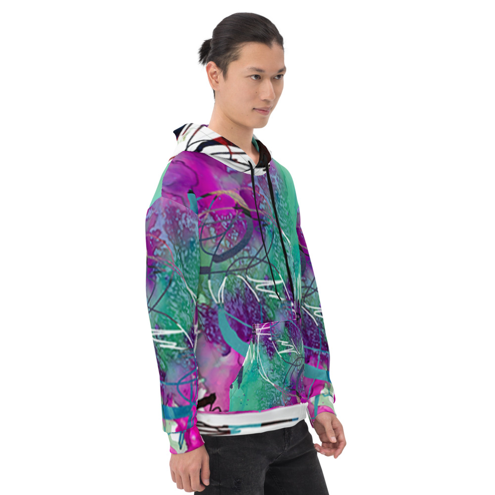 hoodie-Eroded Perspective, Unisex - Image 3
