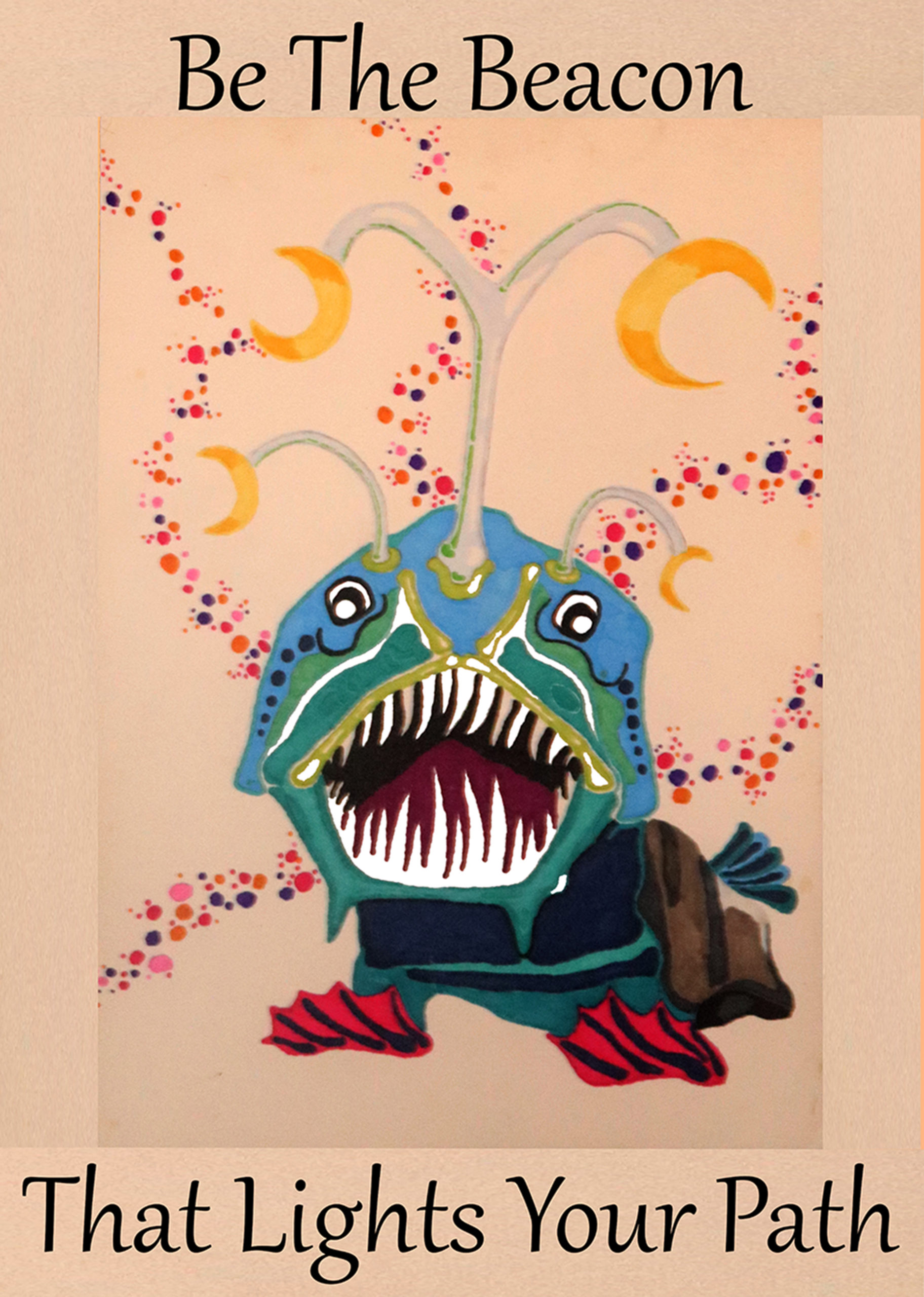 celestial angler fish print
