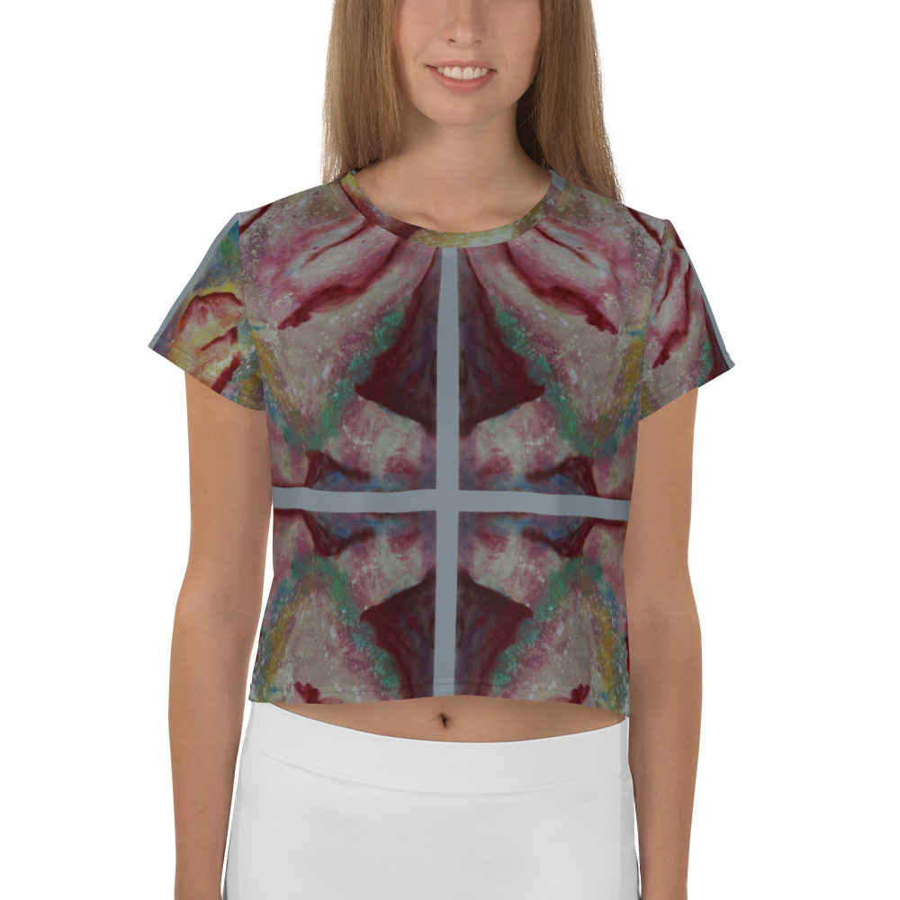 crop-top-cosmic crosshairs" All-Over Print