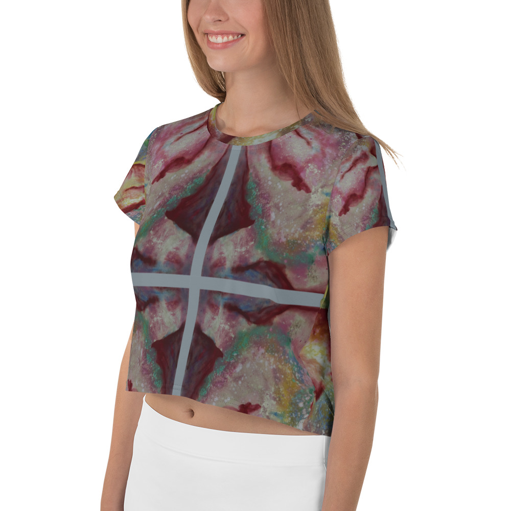 crop-top-cosmic crosshairs" All-Over Print - Image 3