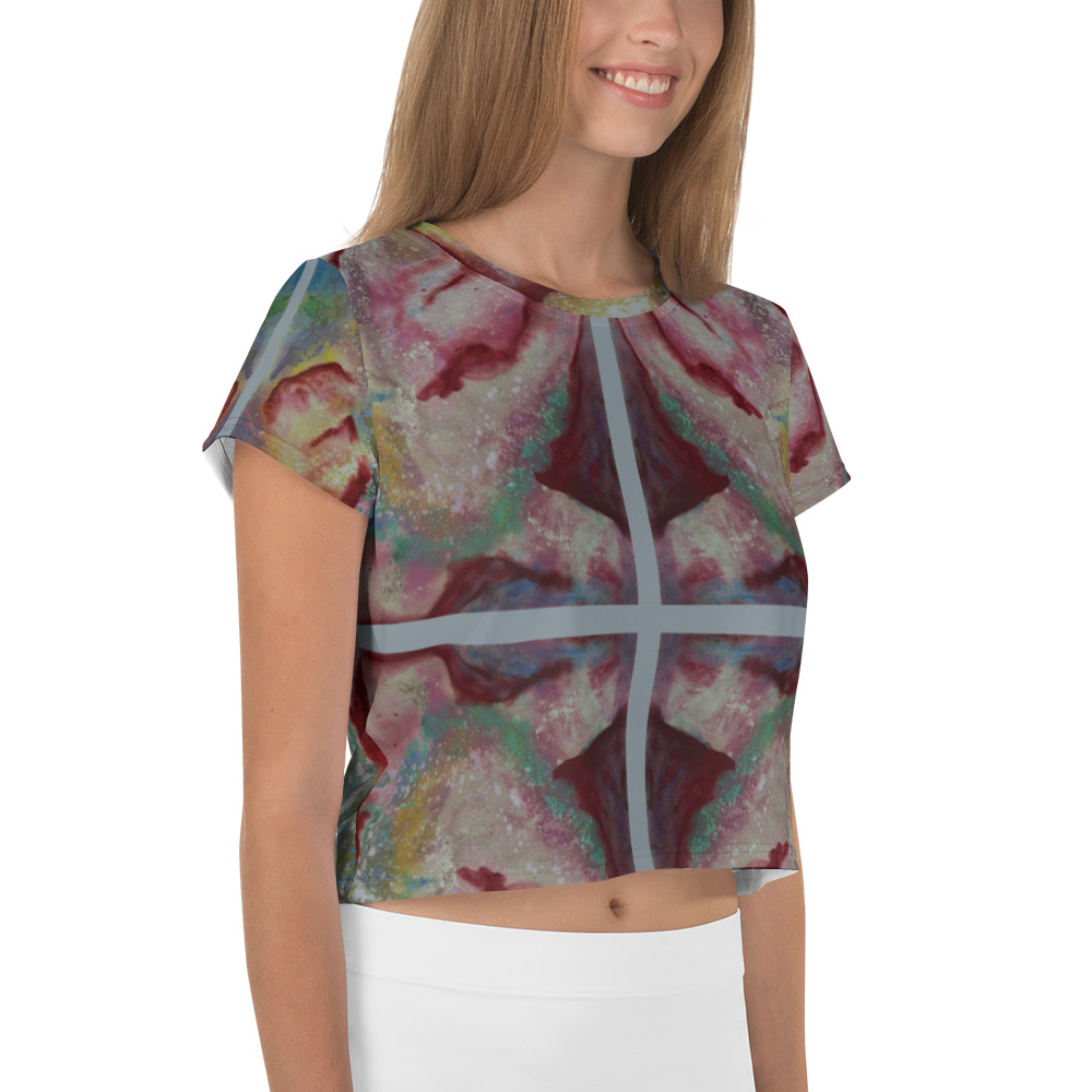 crop-top-cosmic crosshairs" All-Over Print - Image 4