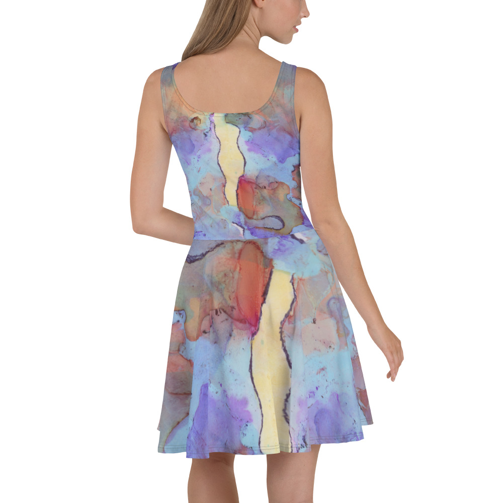 Skater Dress-"aqua velvet" - Image 3