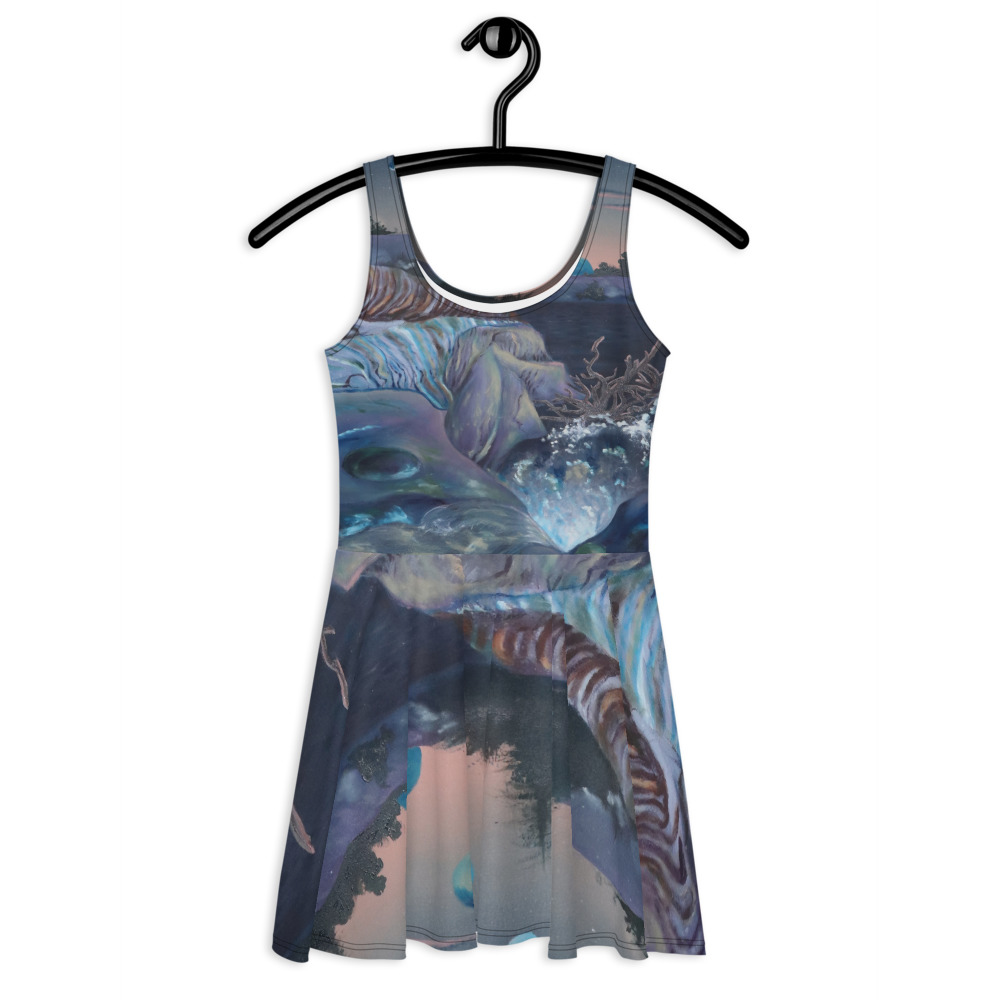 Skater Dress-"planets and pearls"