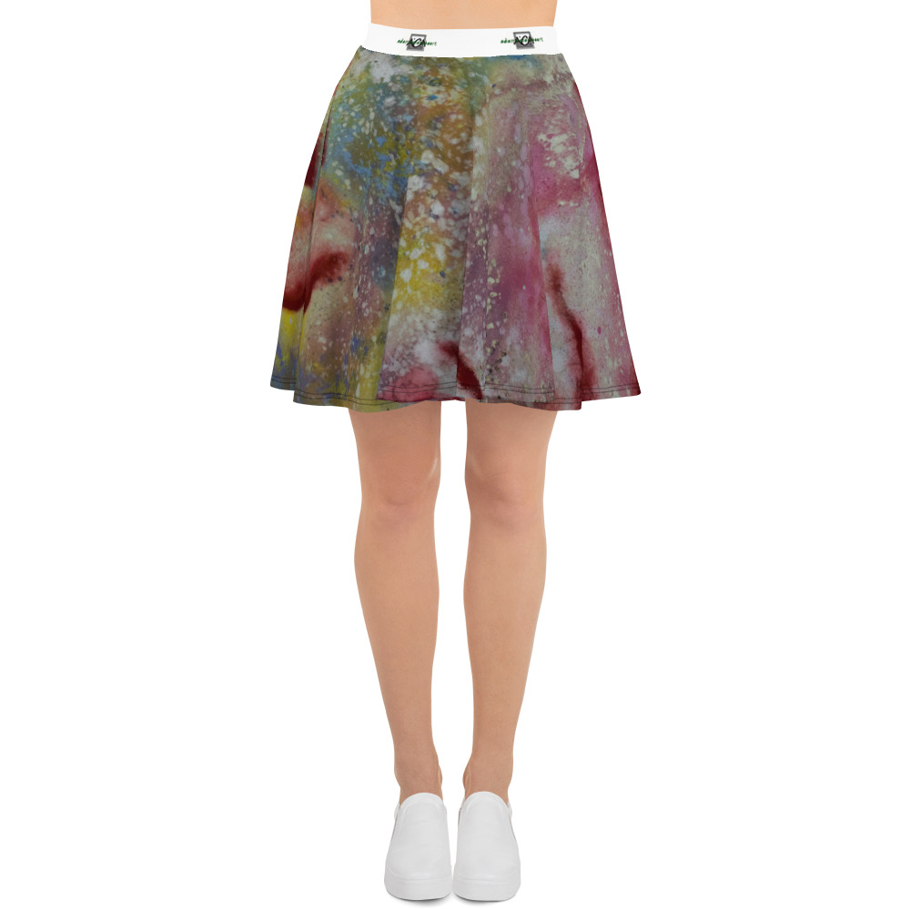 "cosmic bang" Skater Skirt