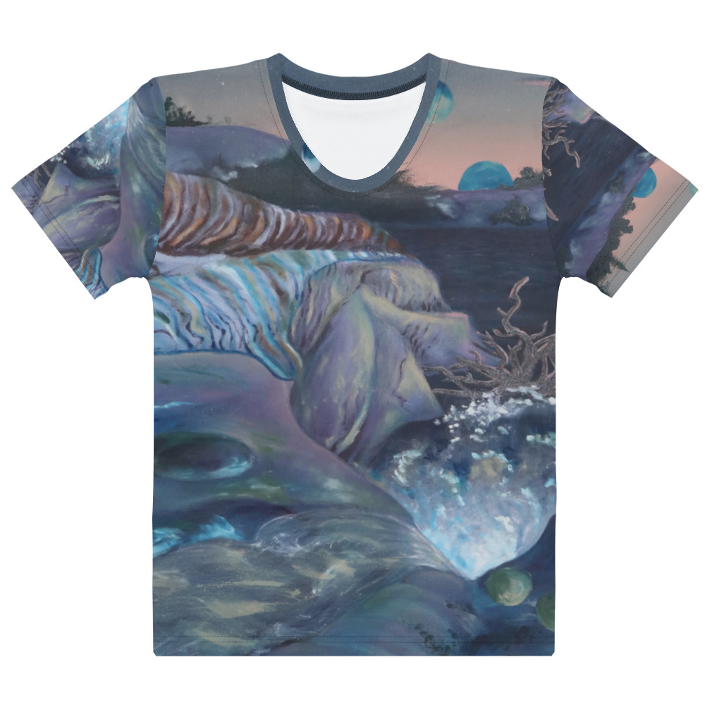 t-shirt-planets and pearls" unisex, all over print