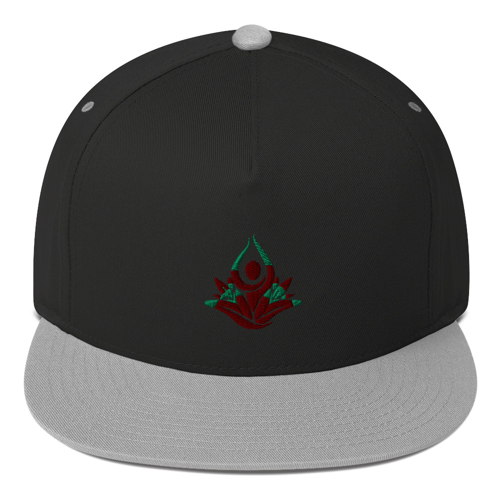 "breath of a lotus" Flat Bill Cap - Image 4
