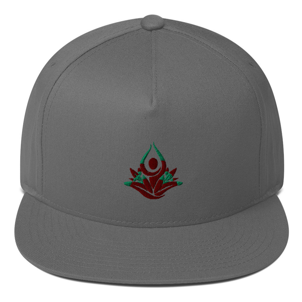 "breath of a lotus" Flat Bill Cap - Image 11