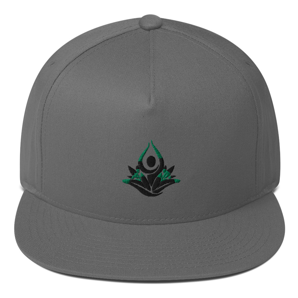 "breath of a lotus" style #2 Flat Bill Cap - Image 5