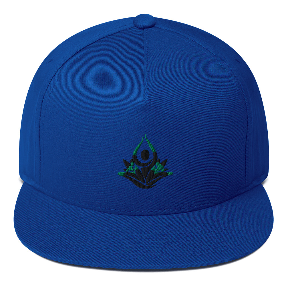 "breath of a lotus" style #2 Flat Bill Cap