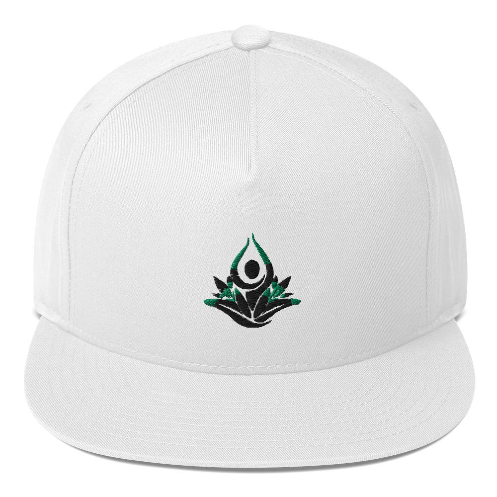 "breath of a lotus" style #2 Flat Bill Cap - Image 7