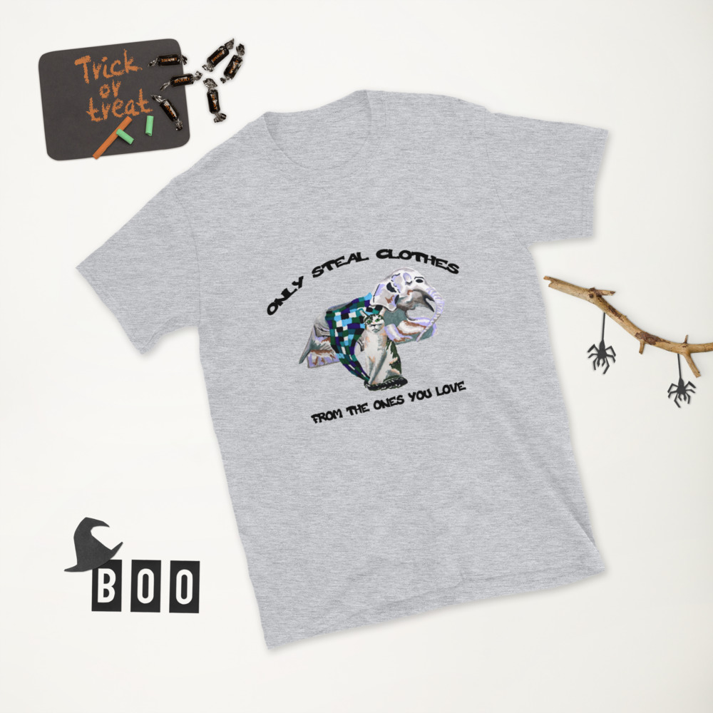 "hoodie thief" Short-Sleeve Unisex T-Shirt - Image 4