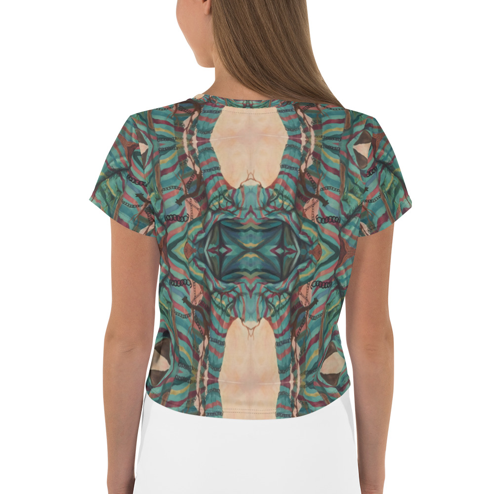 Cloth and Chain All-Over Print Crop Tee - Image 2