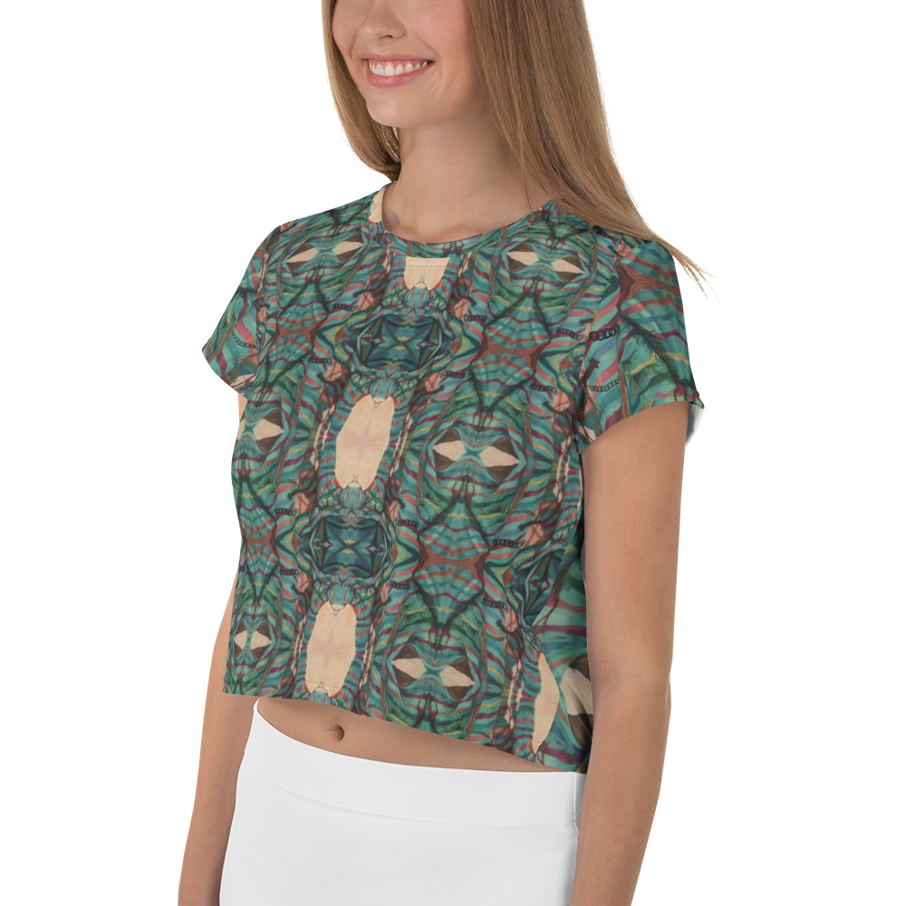 Cloth and Chain All-Over Print Crop Tee - Image 3