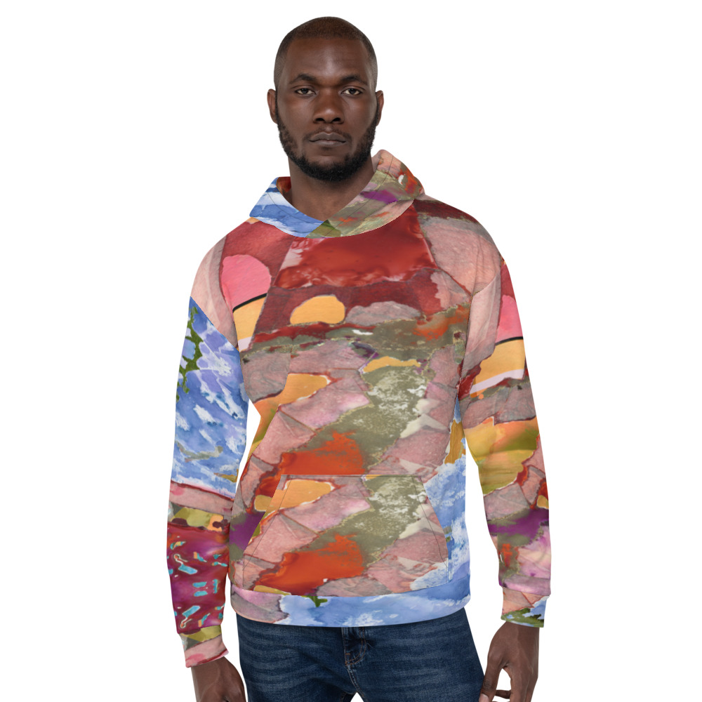 hoodie-Ripple in Tide Unisex